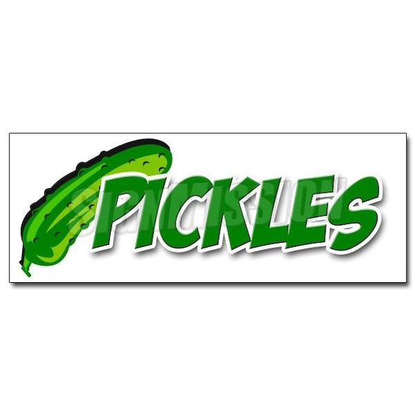 Safety Sign, 48 in Height, Vinyl, 18 in Length, Pickles